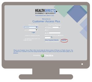 Online bill pay registration page screenshot